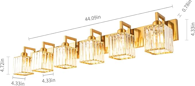 FDPBY Modern Crystal Bathroom Vanity Light