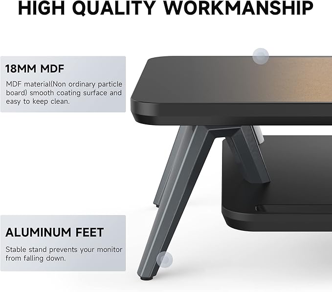 Fenge Dual Monitor Stand, Monitor Stands Riser
