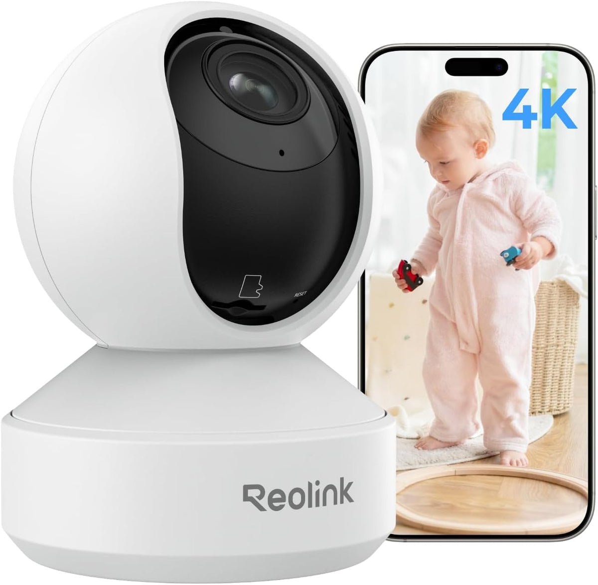 REOLINK Smart 4K UHD Pan & Tilt Dual-Band Wi-Fi 6 Indoor Security Camera