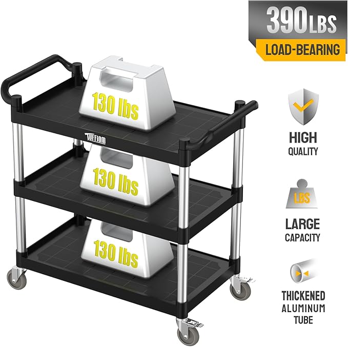 TUFFIOM Plastic Service Utility Cart