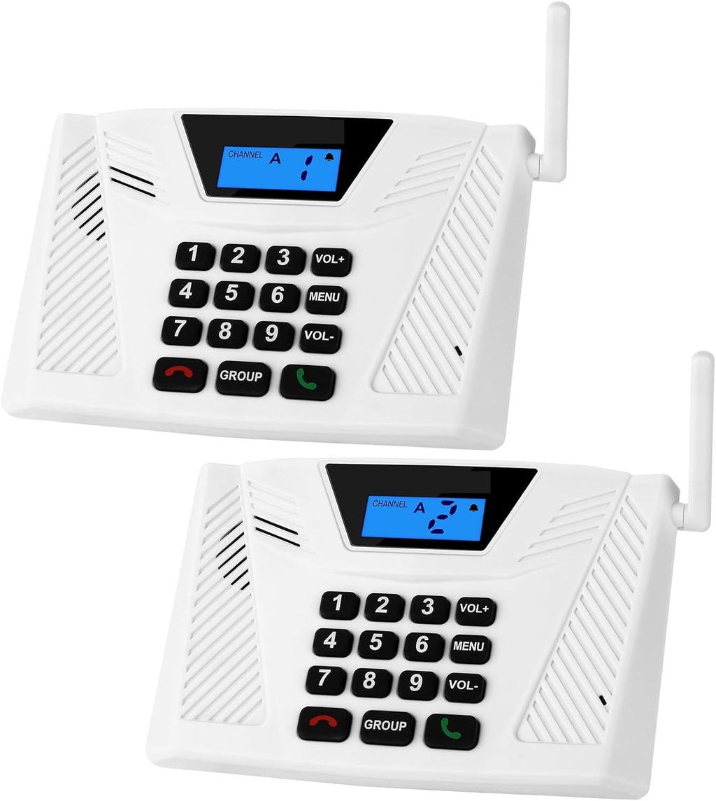 Intercoms Wireless for Home, Full Duplex Hands-Free Intercom, 5300ft Long Range