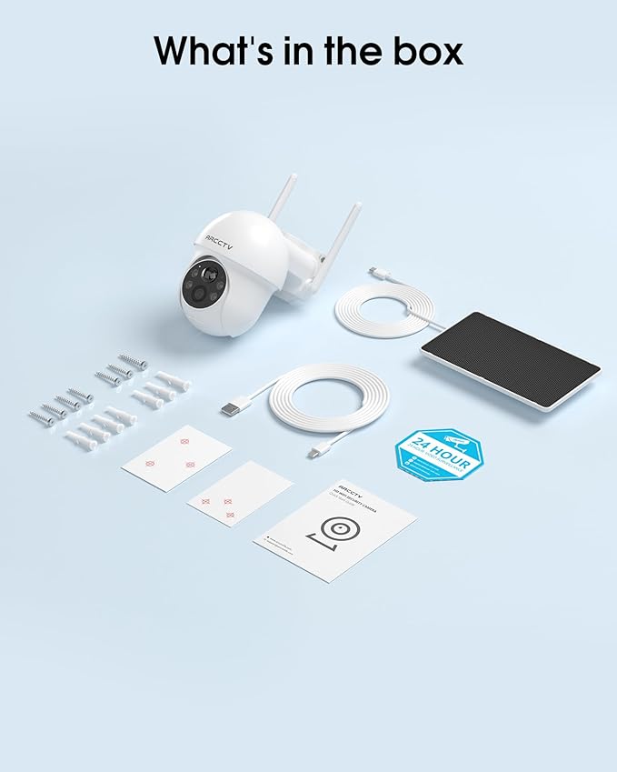ARCCTV Solar Security Cameras Wireless Outdoor, 4MP 360° View Battery Powered (2 Pack)