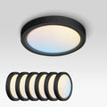 ASD LED 7" Round Flush Mount Ceiling Light Fixture, Low Profile Surface (6 Pack)
