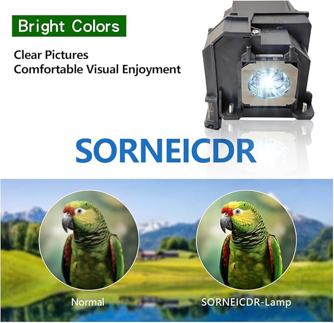 SORNEICDR EL PLP91 Replacement Projector Lamp Bulb Compatible