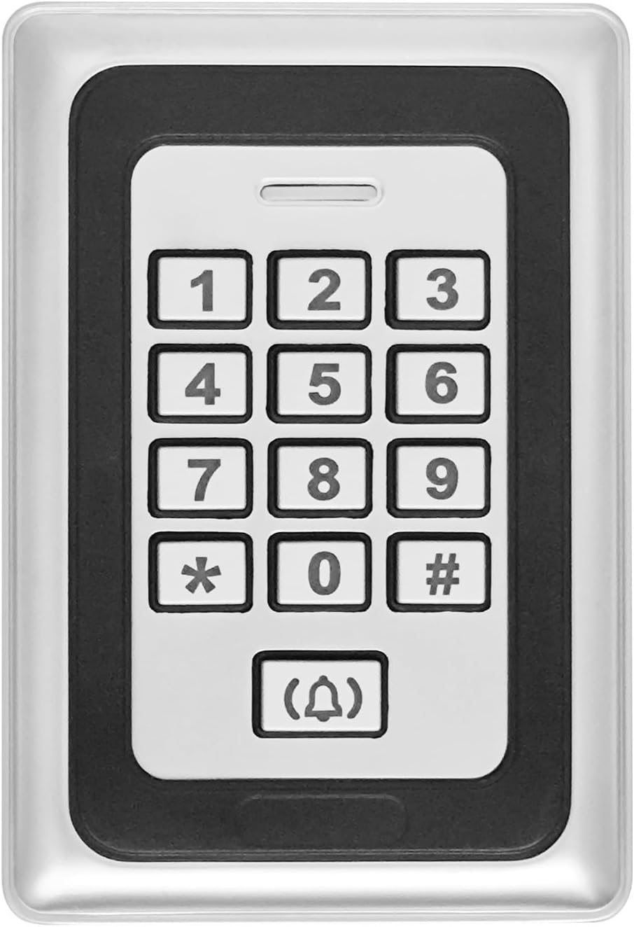 Security Access Control Keypad,RFID Keypad,Door Access Control,Metal Stand-Alone Keypad,2000 Users,Support Close to RFID Card (Silver)