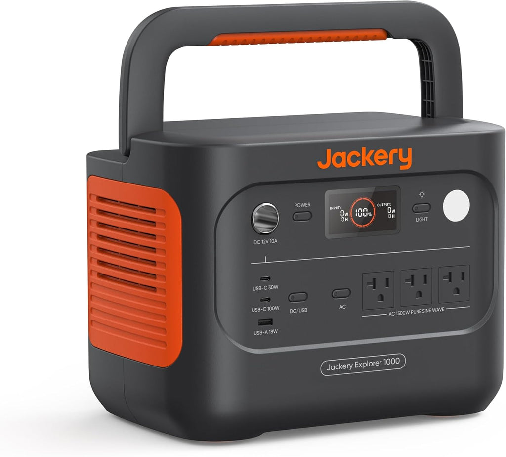 Jackery Explorer 1000 v2 Portable Power Station, 1070Wh LiFePO4 Battery