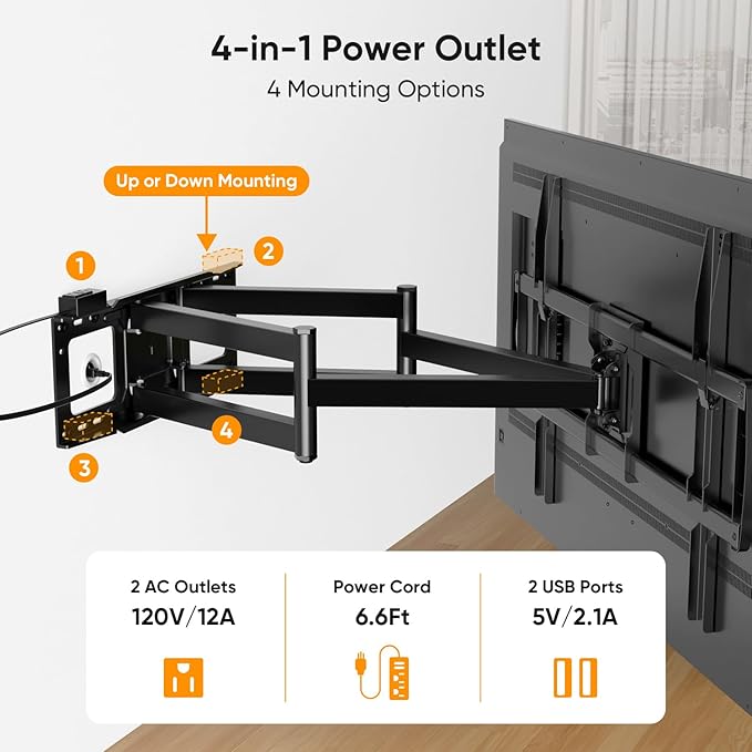 FORGING MOUNT Long Arm TV Wall Mount