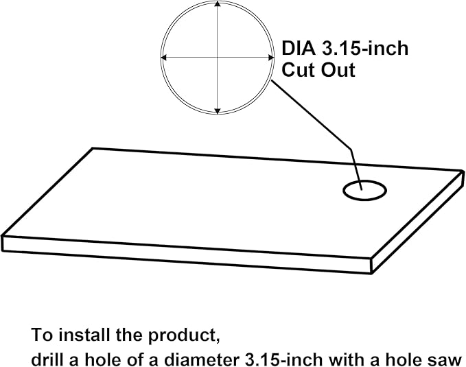 Jgstkcity Pop Up Outlet for Countertop, Flush Mount Tamper Resistant Space
