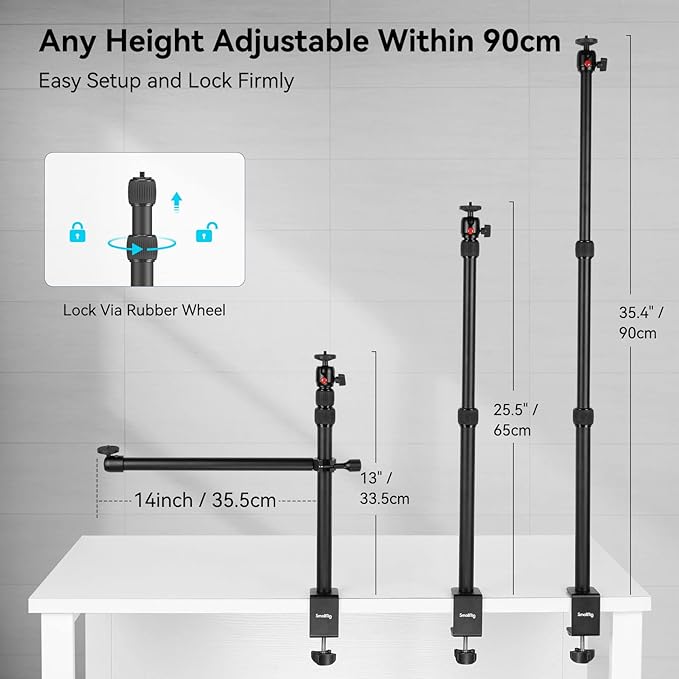 SMALLRIG Camera Desk Mount Table Stand