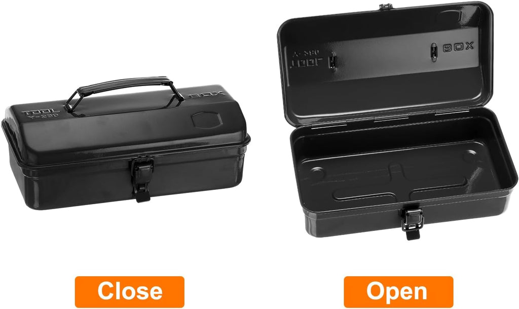 harfington tool box 11.4" portable steel tool box, close-up detail
