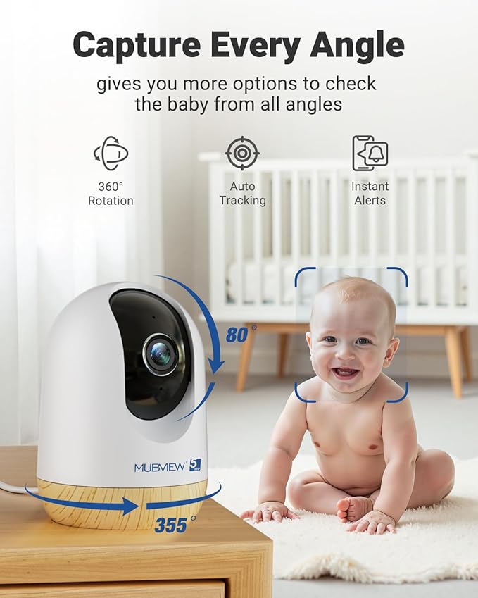 MUBVIEW 5MP Indoor Security Camera, 5/2.4G WiFi Cameras (4-Pack)