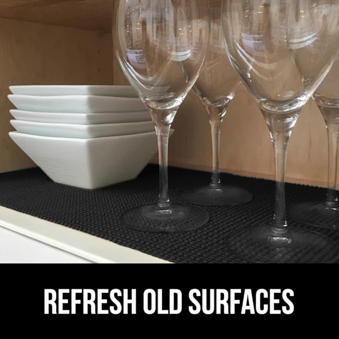 GORILLA GRIP powerGRIP Drawer Shelf and Cabinet Liner, Thick Strong Hold