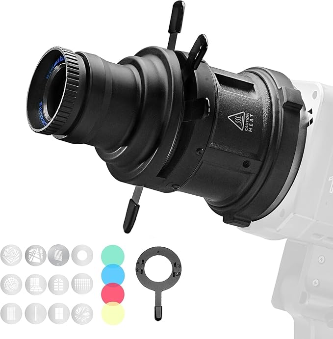 Alluneitter S-80 Bowens Mount Optical Conical Snoot Spotlight Kit. Adjustable
