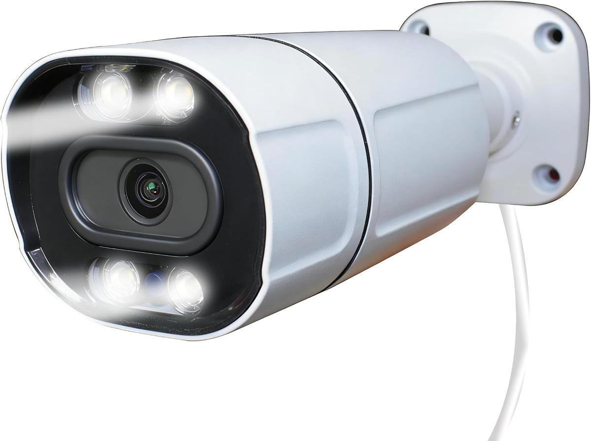 SINIS 4k PoE Camera Outdoor, 8MP 30fps Realtime Bullet Security IP Camera