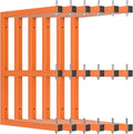 6 Pack Lumber Storage Rack, 9 Level Lumber Rack Wall-Mounted, 1980 lb
