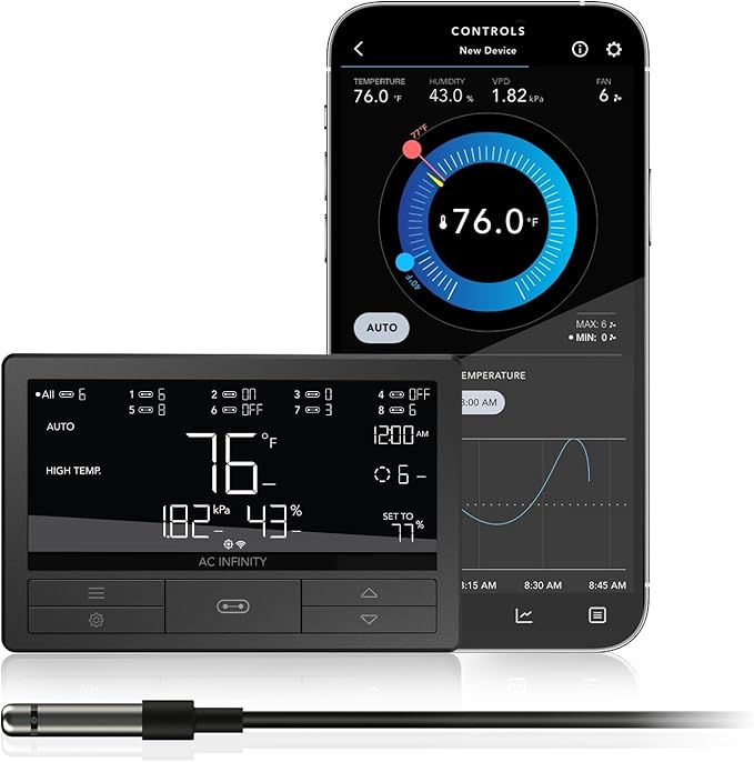 AC Infinity Controller 69 PRO+, Smart Environmental Controller 8-Port