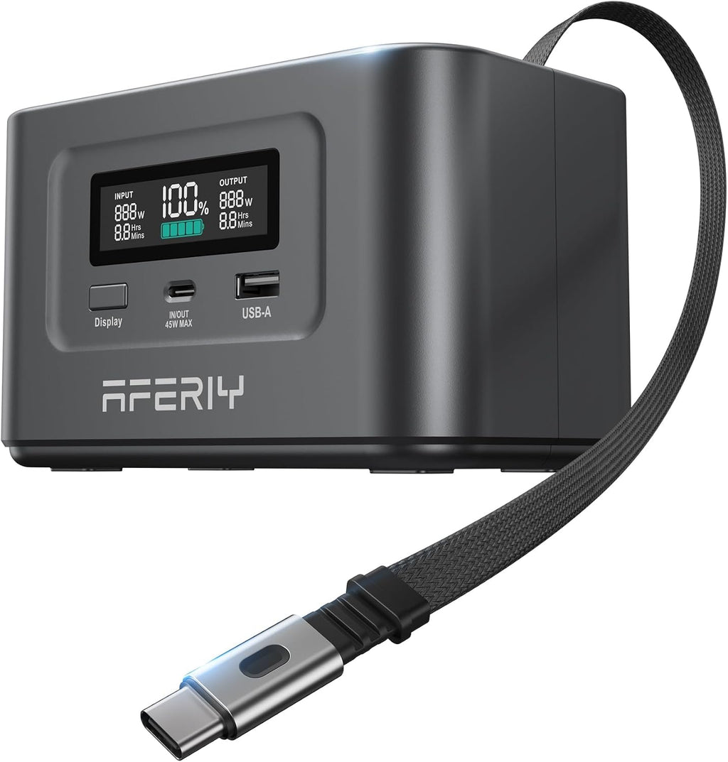 AFERIY 31000mAh Power Bank Station, 100W PD3.0 Laptop Portable Charger