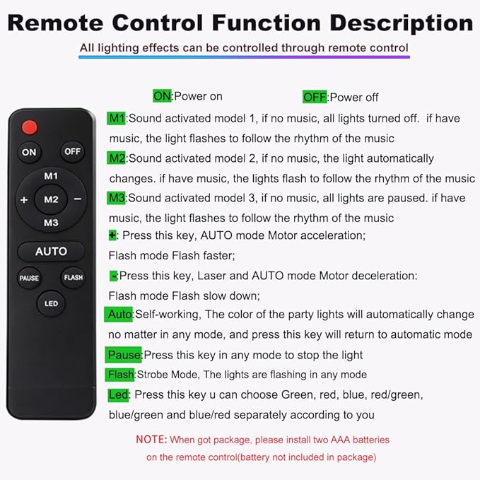 Disco Ball Party Lights Indoor Outdoor, Dj Lights Disco Ball Decor Party Strobe Light for Parties 3 Disco Balls Sound Activated with Remote Control Disco Light for Christams Halloween KTV Club Party