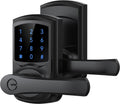 Signstek Keyless Entry Door Lock with Handle, Digital Keypad Door Knob, Smart Electronic Lock with Code, Touchscreen, Auto-Locking, Matte Black