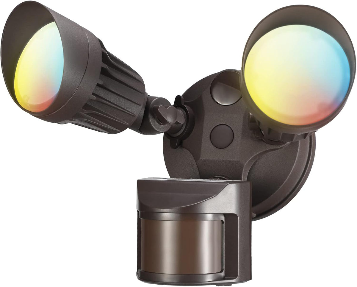 LEONLITE 3CCT LED Security Light, Motion Sensor Outdoor Lights, Dusk to Dawn