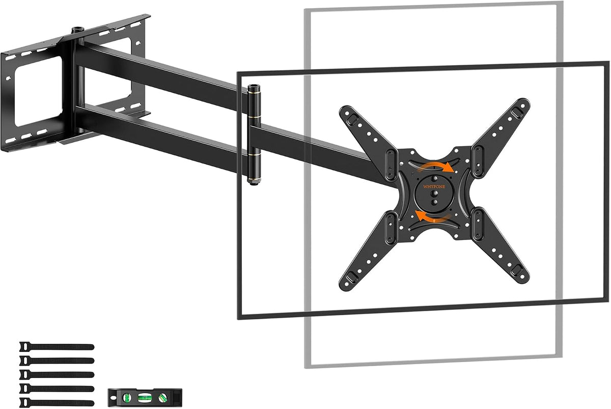 Extra Long Arm TV Wall Mount 48'' Extension, Rotating TV Wall Mount 180° Heavy