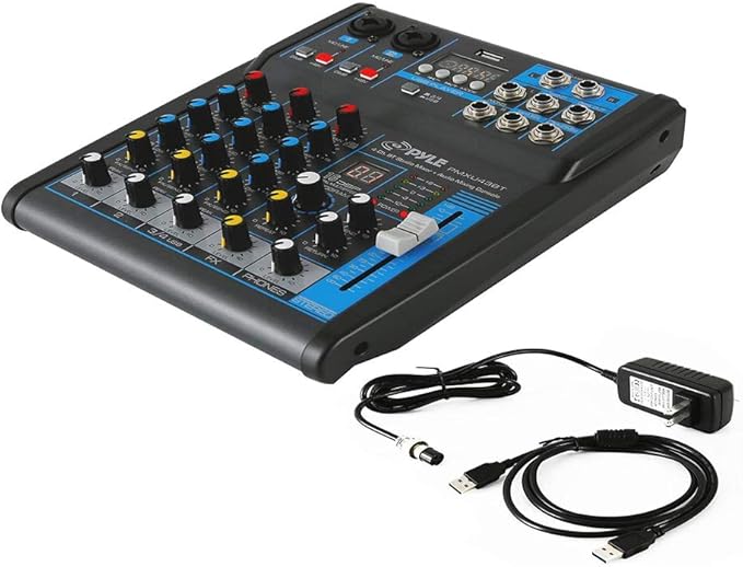 Pyle Professional Audio Mixer Sound Board Console System- Interface 4 Channel