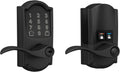 Schlage Encode Smart WiFi Lock, Lever Handle, Century Trim, Matte Black