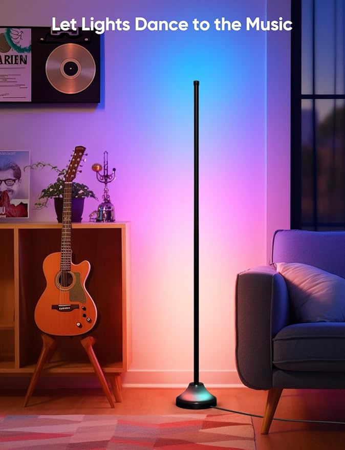 RGB&IC Smart Corner Floor Lamp – 20 W/1100 lm, 24‑Zone DIY & Music‑Sync LED