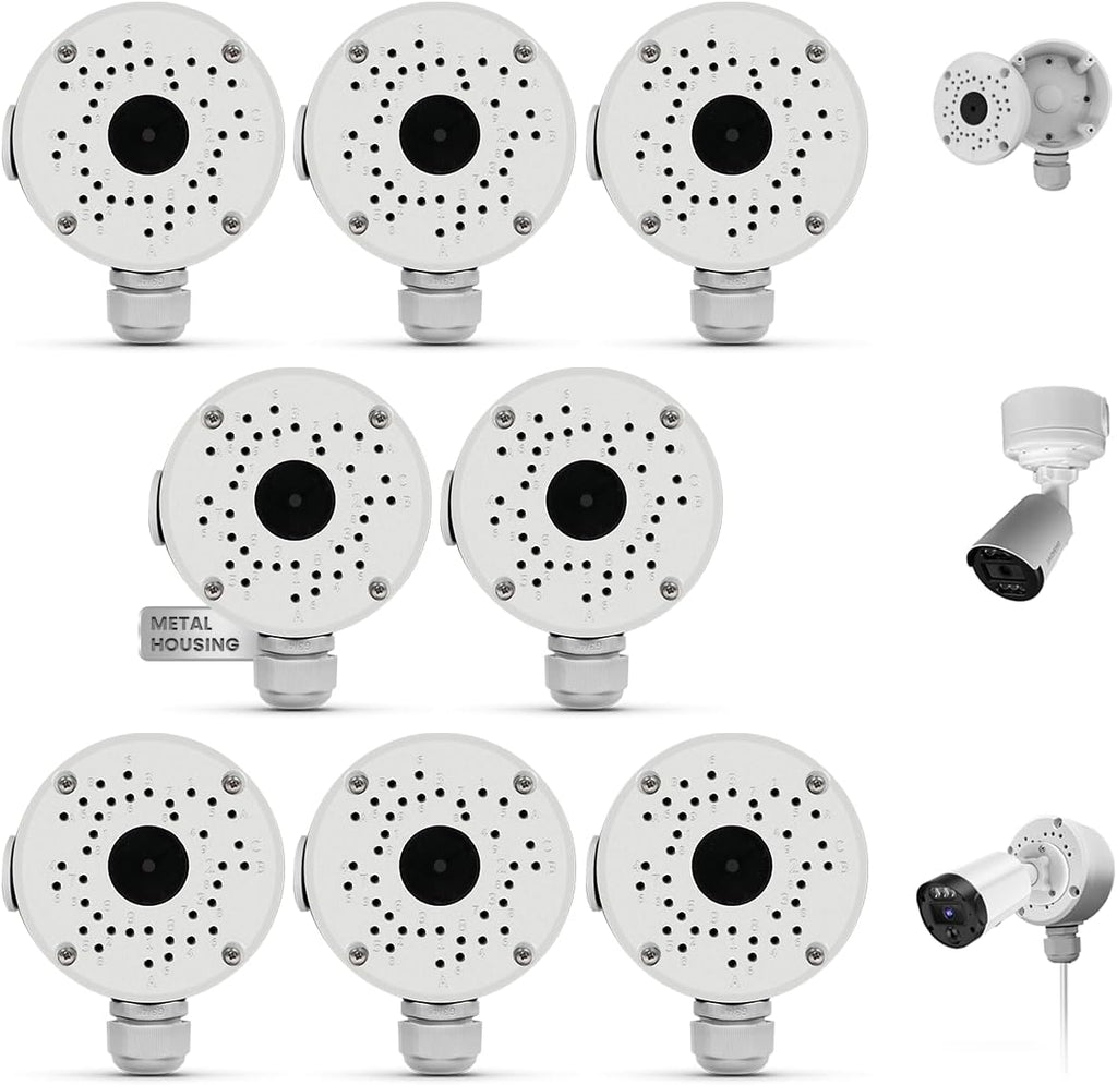 Universal Security Camera Junction Box, IP66 Metal Cable Concealment Box