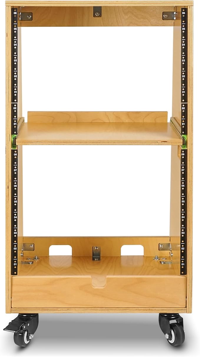 Sound Town DIY Slanted 16U Studio Rack,