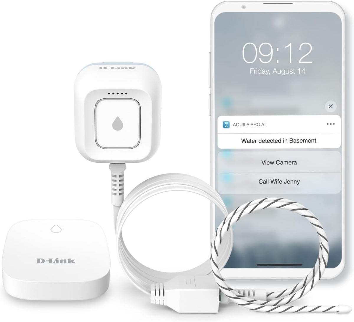 D-Link Next-Gen WiFi Water Leak Detector Starter Kit