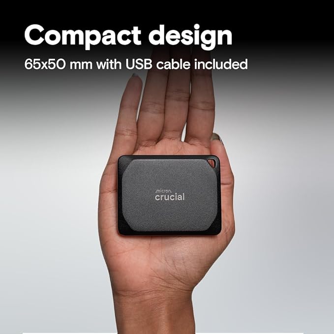 Crucial X10 Pro 2TB Portable SSD, 2000MB/s Write, USB 3.2 USB-C, External Solid