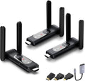 Wireless HDMI Transmitter and 2 Receiver, LED Display, Plug and Play, Smart