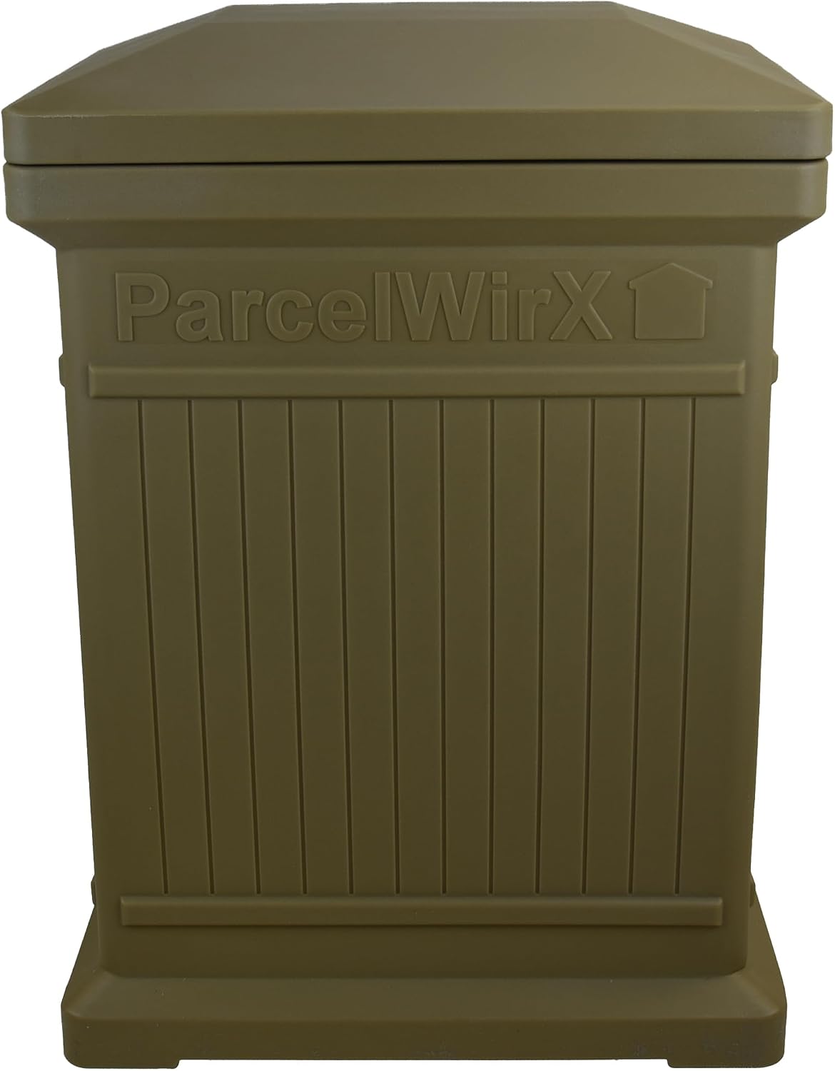 RTS Home Accents ParcelWirx Premium Vertical Storage Cabinet/Package Delivery Box with Lift Off Lid, Oak