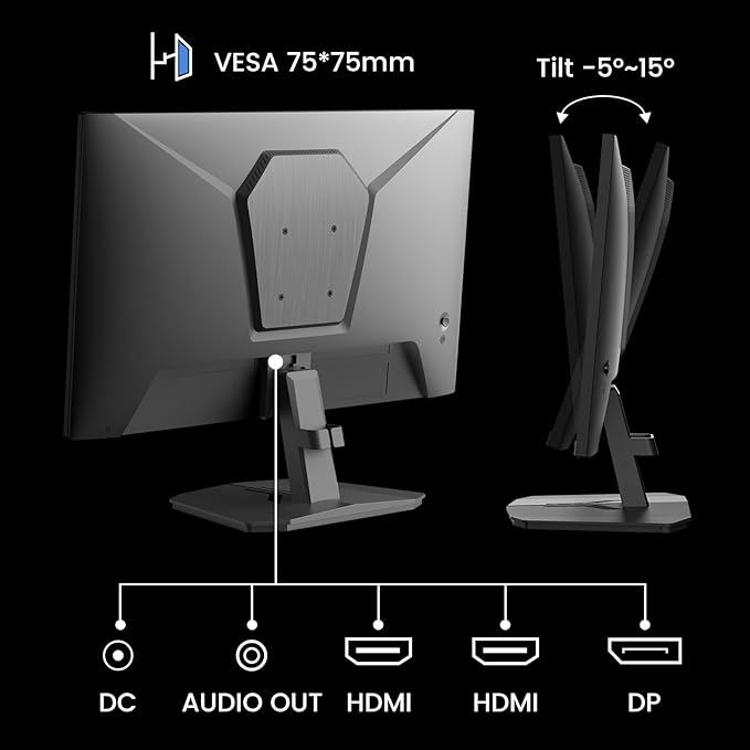 SANSUI 24 Inch Gaming Monitor 160Hz FHD 1080P Computer Monitor, FreeSync 1ms