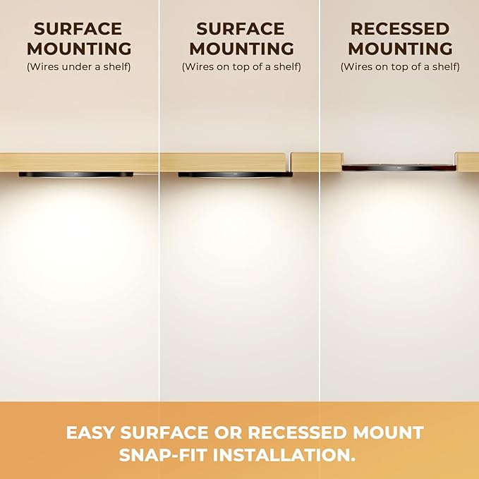 VST Under Cabinet Mini Panel Lighting 3.94inch 12V 2.5W (6Pack)