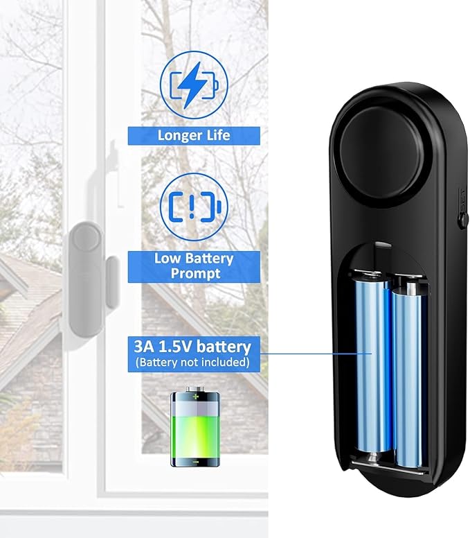 AKOYU 5-Pack Window Alarms for Home Security, 120dB Door and Window Open Sensor