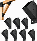 45 Degree Pergola Brackets for 4x4 Lumber, Q235 Steel, 8 Pack
