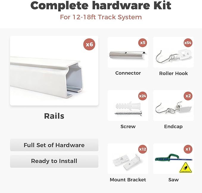 ChadMade Ceiling Track Kit - 18ft Wide