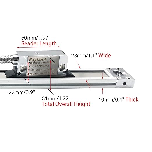 Baykunl 3 Axis Digital Readout DRO Display KIT 16" x 32" x 18" Travel Length