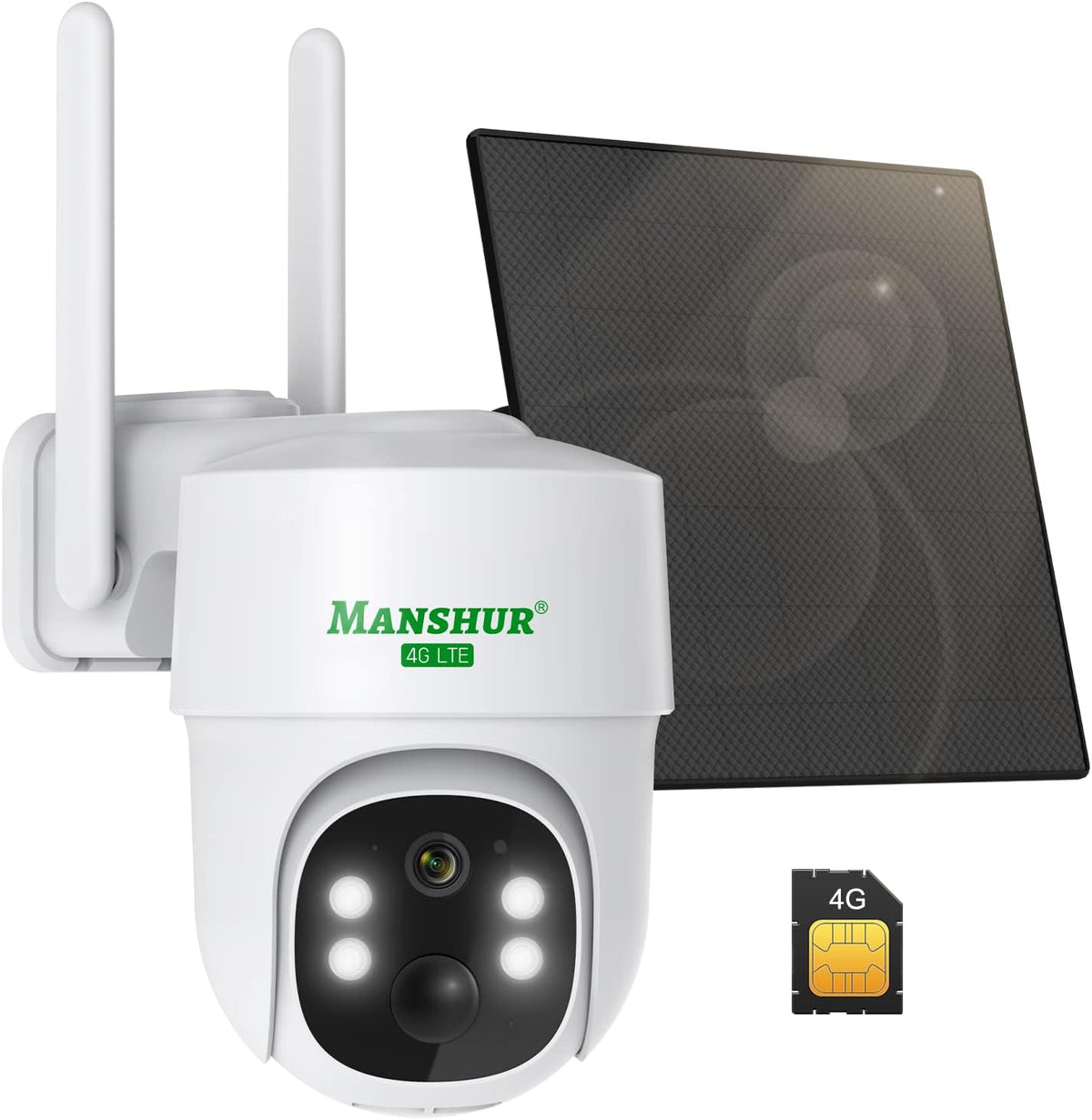 4G LTE Cellular Security Camera Outdoor Wireless, No WiFi Needed, Solar