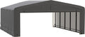 ShelterLogic ShelterTube Garage & Storage Shelter, 20' x 23' x 10' Heavy-Duty Steel Frame Wind and Snow-Load Rated Enclosure, Gray