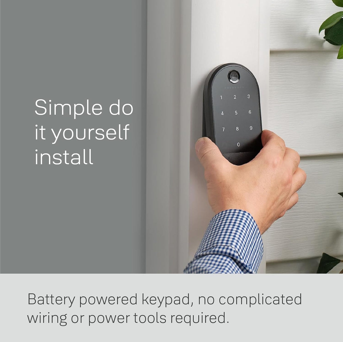 Yale Keypad Bluetooth Keyless Entry Smart Door Lock, Matte Black