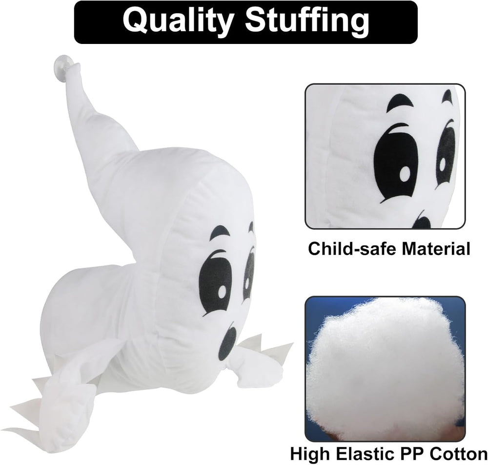 DUNCHATY Window Ghosts Halloween Decor - 2 Pack 3D Stuffed Crasher Ghost