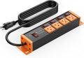 CCCEI Heavy Duty Surge Protector Power Strip 20 Amp Individual Switches. 15FT