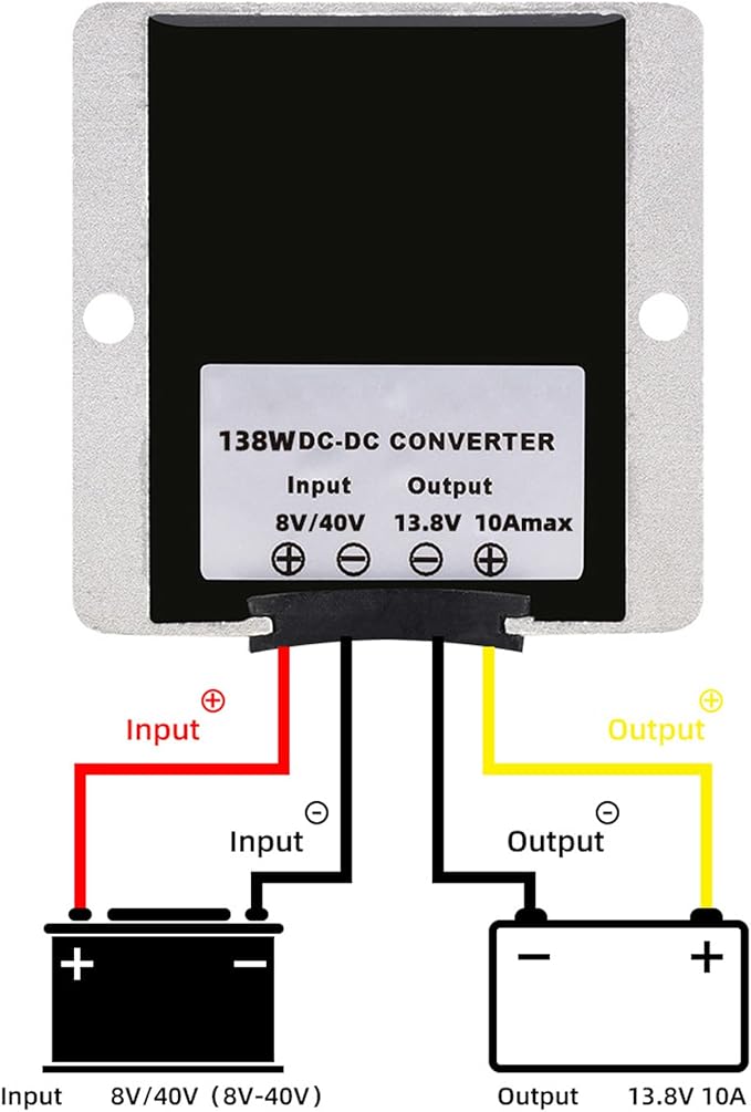 MGGi DC/DC 8V-40V Step Up Step Down to 13.8V 10A 138W, Boost Converter Voltage