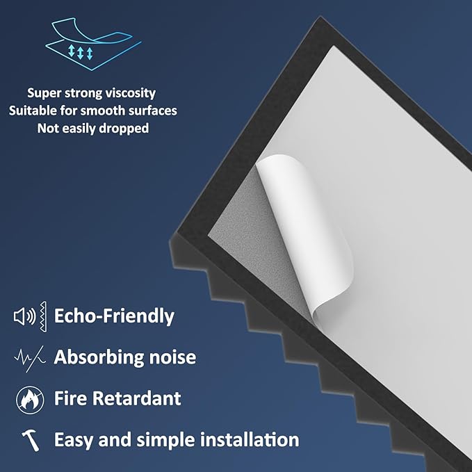 JBER 24Pack Pyramid sound proof foam panels