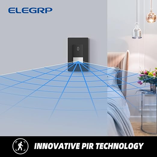 ELEGRP Occupancy Motion Sensor Light Switch, PIR Infrared Motion Activated Wall (6 Pack)