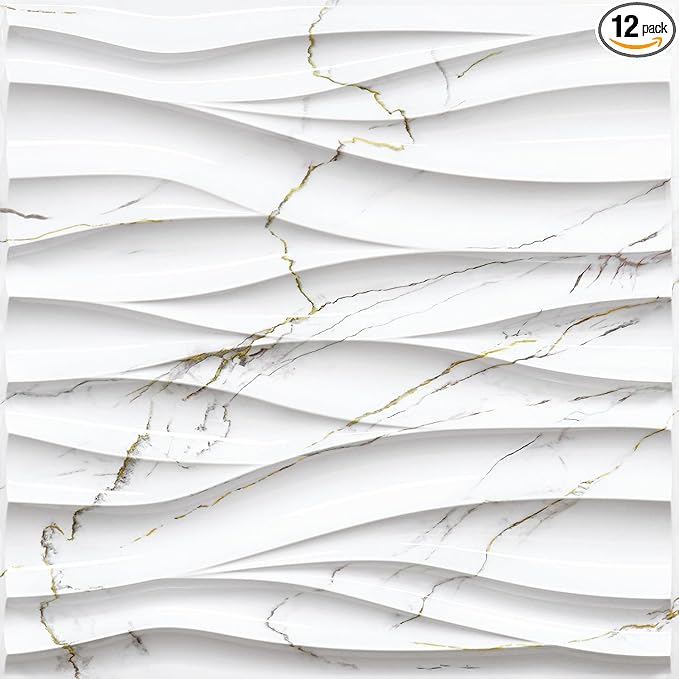 STICKGOO Wave Wall Panels for Interior Wall Decor, Decorative PVC Panels for