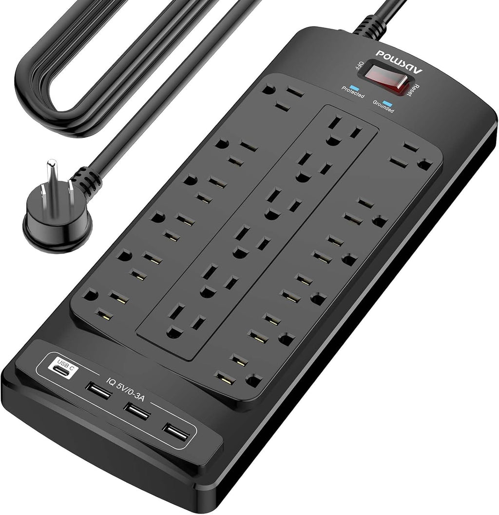 18 Outlets Surge Protector Power Strip